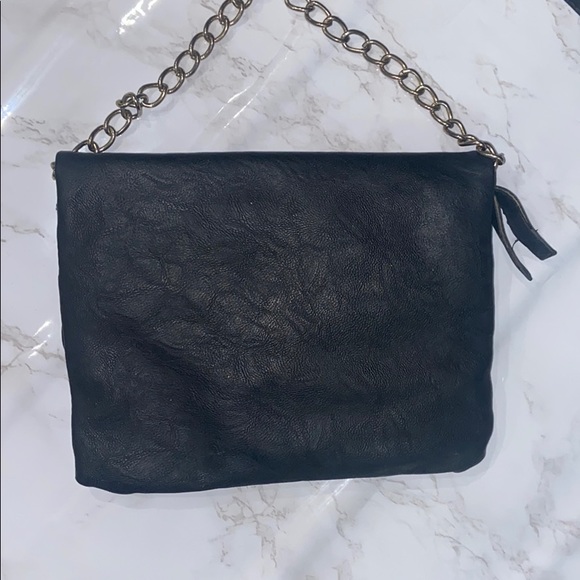 BLACK PATTEN LEATHER CROSSBODY - Picture 3 of 5